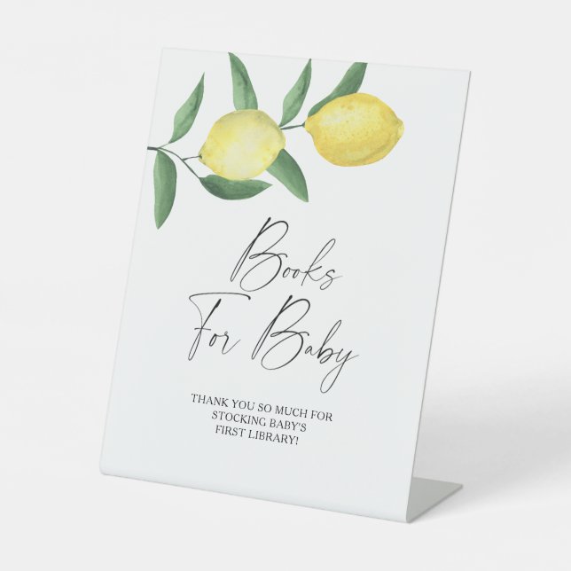 Signe De Table Citrons - livres pour bébé poster (Recto)