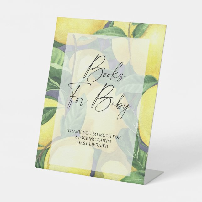 Signe De Table Citrons - livres pour bébé poster (Recto)