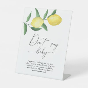 Signe De Table Citrons - N'appelle pas bébé Affiche