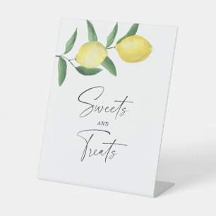 Signe De Table Citrons - poster de fête prénatale pour bébé sucre
