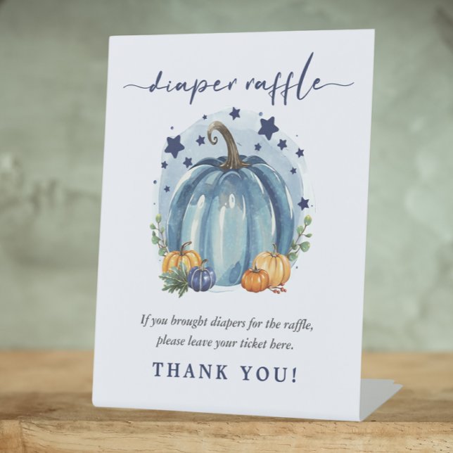 Signe De Table Citrouille doux simple bébé garçon douche de couch (Créateur téléchargé)