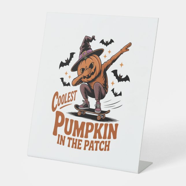 Signe De Table Citrouille le plus froid dans le patch (Recto)