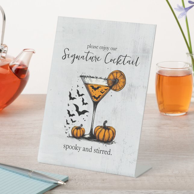 Signe De Table Citrouille Martini Signature Boisson (In SItu)