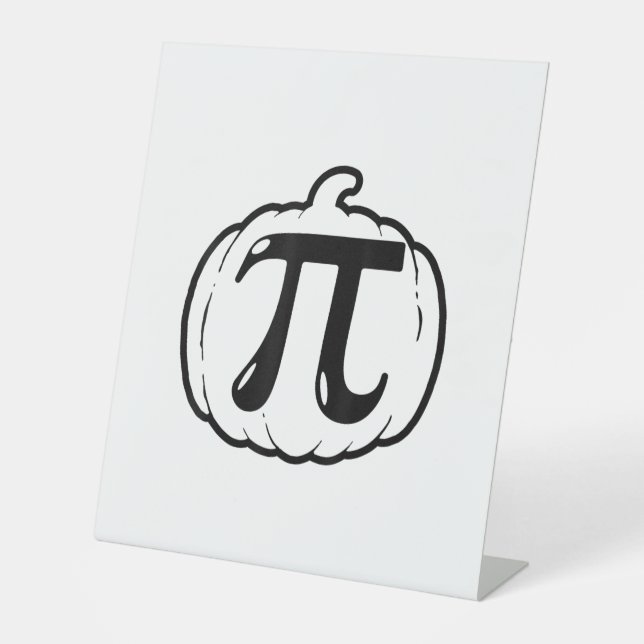 Signe De Table Citrouille Pi Funny Math Halloween & Thanksgiving  (Recto)
