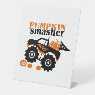 Signe De Table Citrouille Smasher Boys Halloween Monster Truck