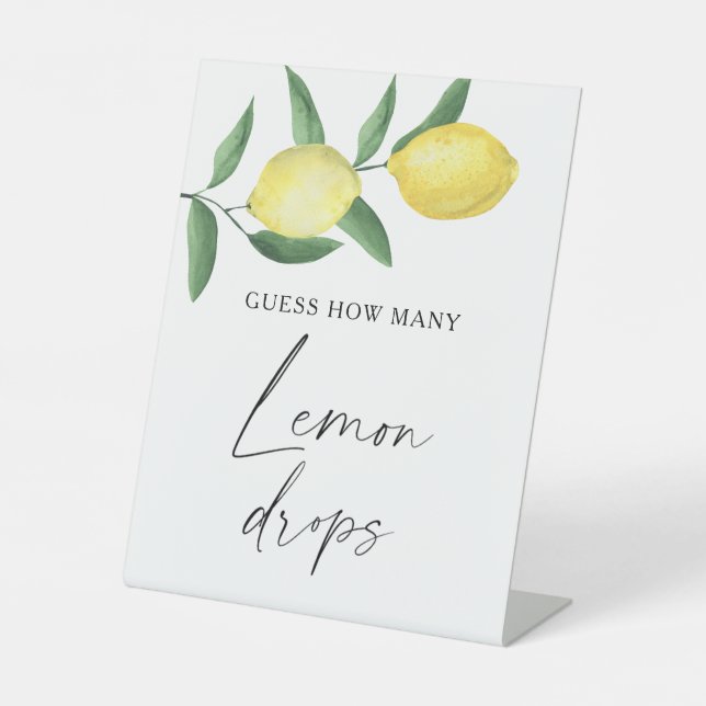 Signe De Table Citrus - devinez combien de gouttes de citron (Recto)