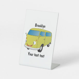 Signe De Table Classic lime green van cartoon