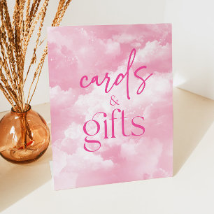 Signe De Table Clouds rose brillant Cartes et cadeaux