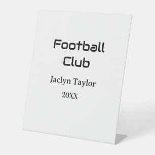 SIGNE DE TABLE CLUB DE FOOTBALL COUPE DU MONDE FIFA NOM ANNÉE FÊT