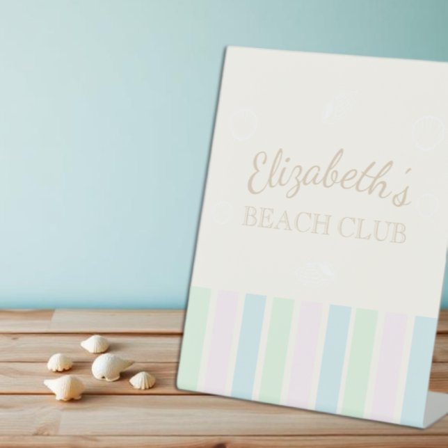 Signe De Table Club de plage anniversaire (Créateur téléchargé)