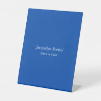 Cobalt Bleu Plaine Élégante Moderne Minimaliste