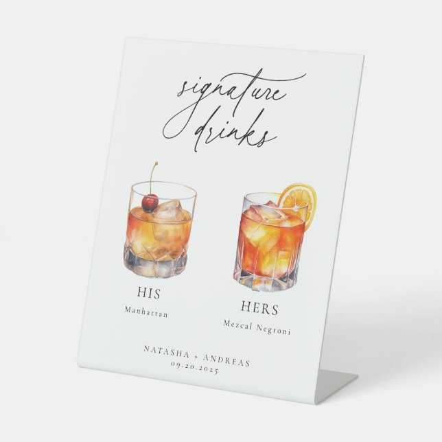 Signe De Table Cocktails contemporains Signature Boissons (Recto)