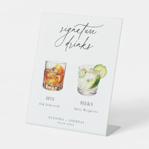 Signe De Table Cocktails contemporains Signature Boissons