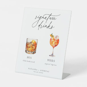 Signe De Table Cocktails contemporains Signature Boissons