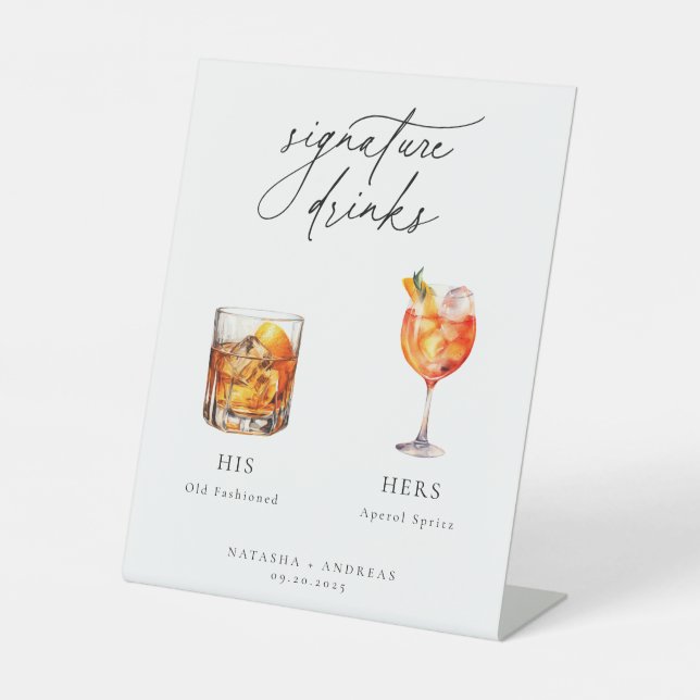 Signe De Table Cocktails contemporains Signature Boissons (Recto)