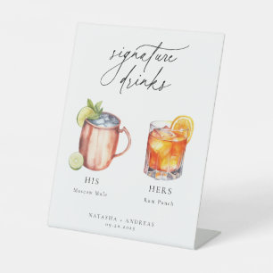 Signe De Table Cocktails contemporains Signature Boissons