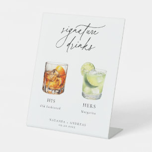 Signe De Table Cocktails contemporains Signature Boissons