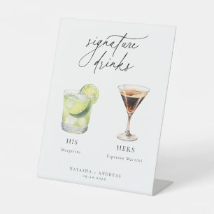 Signe De Table Cocktails contemporains Signature Boissons