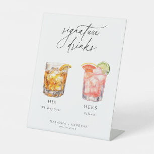 Signe De Table Cocktails contemporains Signature Boissons