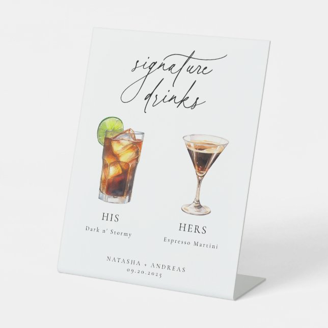 Signe De Table Cocktails contemporains Signature Boissons (Recto)