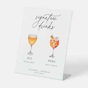 Signe De Table Cocktails contemporains Signature Boissons