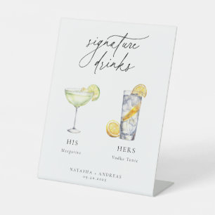 Signe De Table Cocktails contemporains Signature Boissons