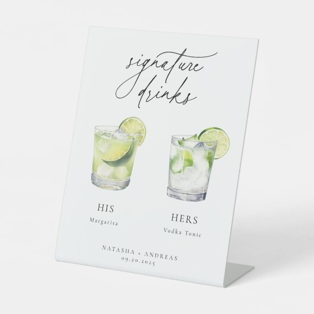 Signe De Table Cocktails contemporains Signature Boissons (Recto)