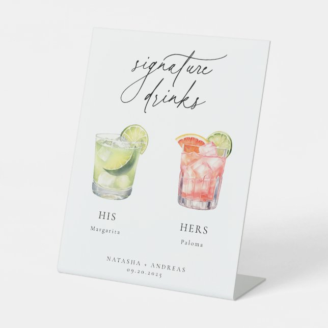 Signe De Table Cocktails contemporains Signature Boissons (Recto)