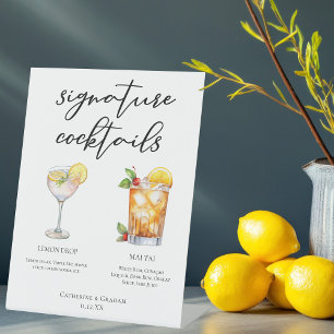 Signe De Table Cocktails Signature Sweet & Tart Menu Mariage