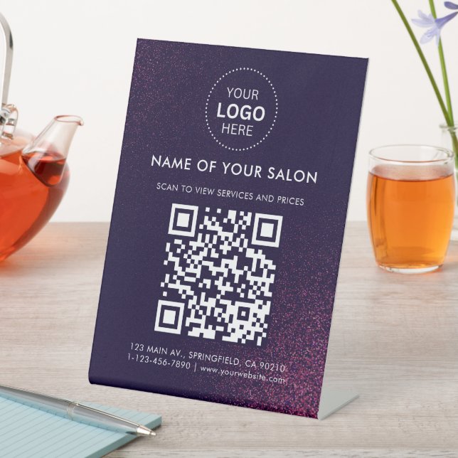 Signe De Table Code et logo QR Abstrait pour l'entreprise (In SItu)