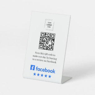 Signe De Table Code QR Affichage sur Pied Style Sig pour Avis Fac
