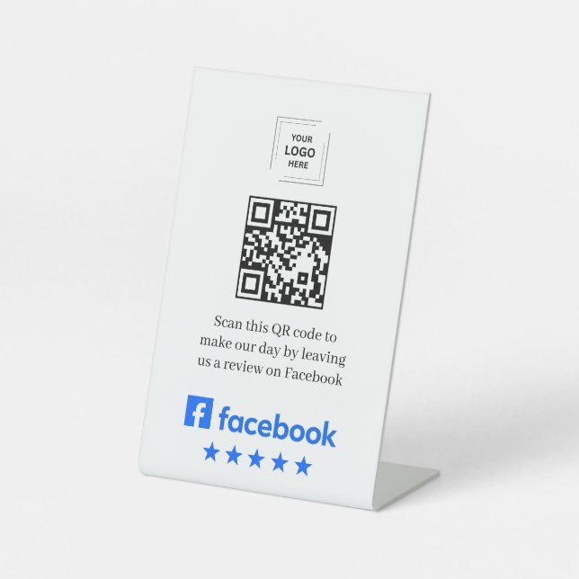 Signe De Table Code QR Affichage sur Pied Style Sig pour Avis Fac (Recto)