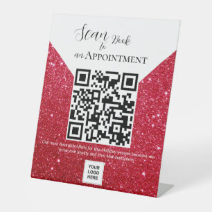 Signe De Table Code QR Analyser pour RÉSERVER un rendez-vous Sign