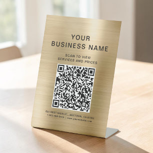 Signe De Table Code QR Business Scan To Connect Or