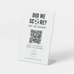 Signe De Table Code QR Commentaires sans contact Services profe