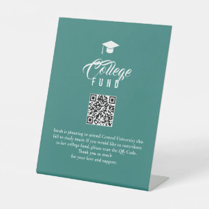 Signe De Table Code QR de fonds universitaires Typographie minima