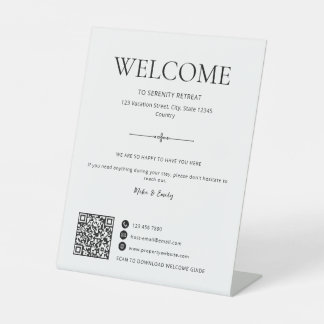 Signe De Table Code QR de location de vacances à court terme Airb