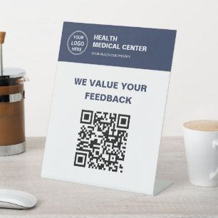 Signe De Table Code QR de logo personnalisé Clinique médicale San