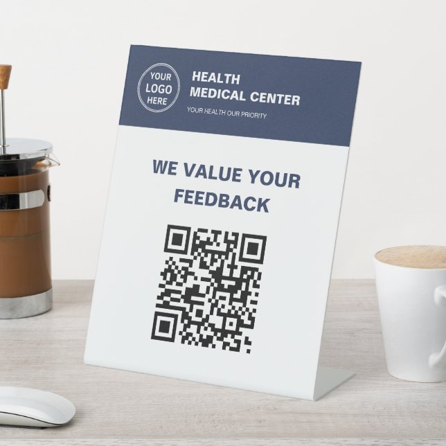 Signe De Table Code QR de logo personnalisé Clinique médicale San (In SItu)