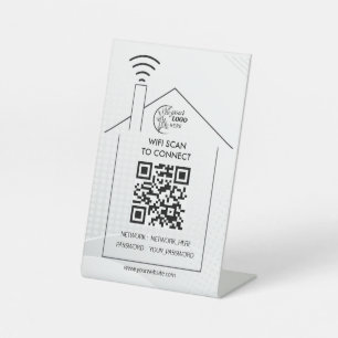 Signe De Table Code QR de mot de passe de réseau WiFi personnalis