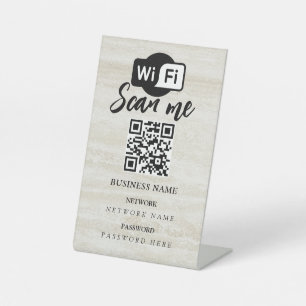 Signe De Table Code QR de mot de passe de réseau Wifi personnel s
