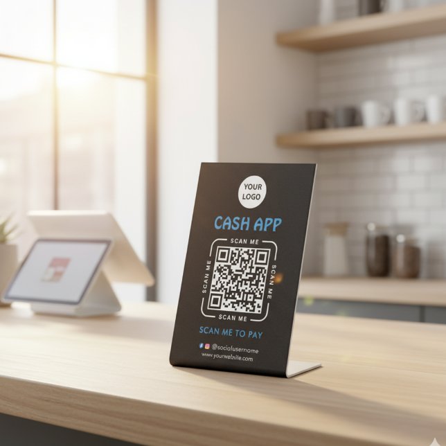Signe De Table Code QR de paiement d'application de trésorerie Sc (Créateur téléchargé)