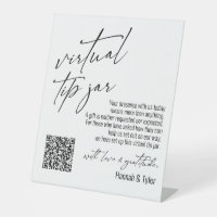 Code QR de pourboire virtuel contemporain blanc
