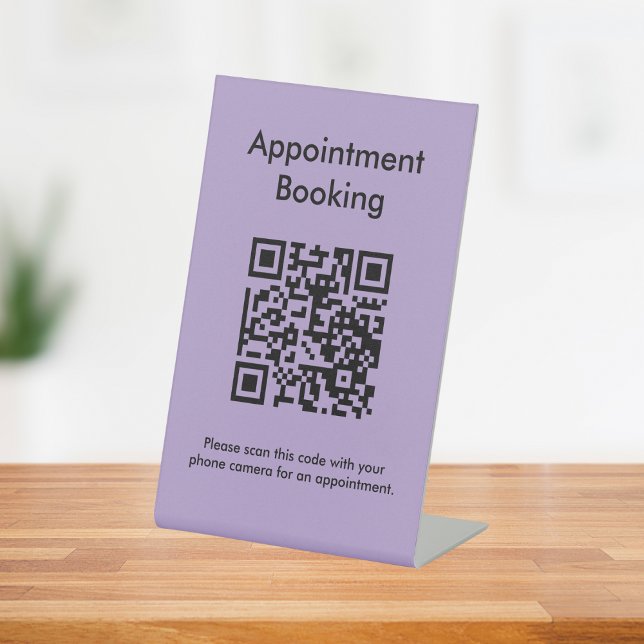 Signe De Table Code QR de réservation de rendez-vous (Créateur téléchargé)