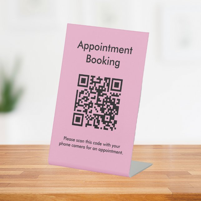 Signe De Table Code QR de réservation de rendez-vous (Créateur téléchargé)