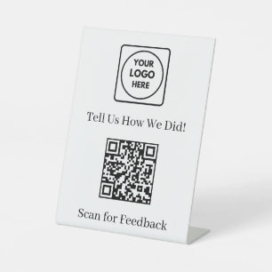 Signe De Table Code QR de retour client Évaluation de l'avis su