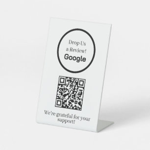 Signe De Table Code QR de révision Google   Commentaires personna