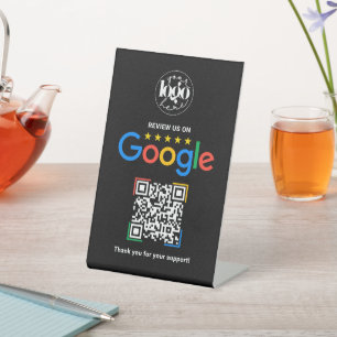 Signe De Table Code QR de révision Google personnalisé pour entre