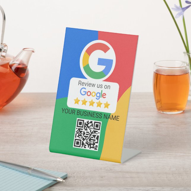 Signe De Table Code QR de révision Google pour entreprise (In SItu)