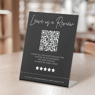 Signe De Table Code QR de révision pour entreprise